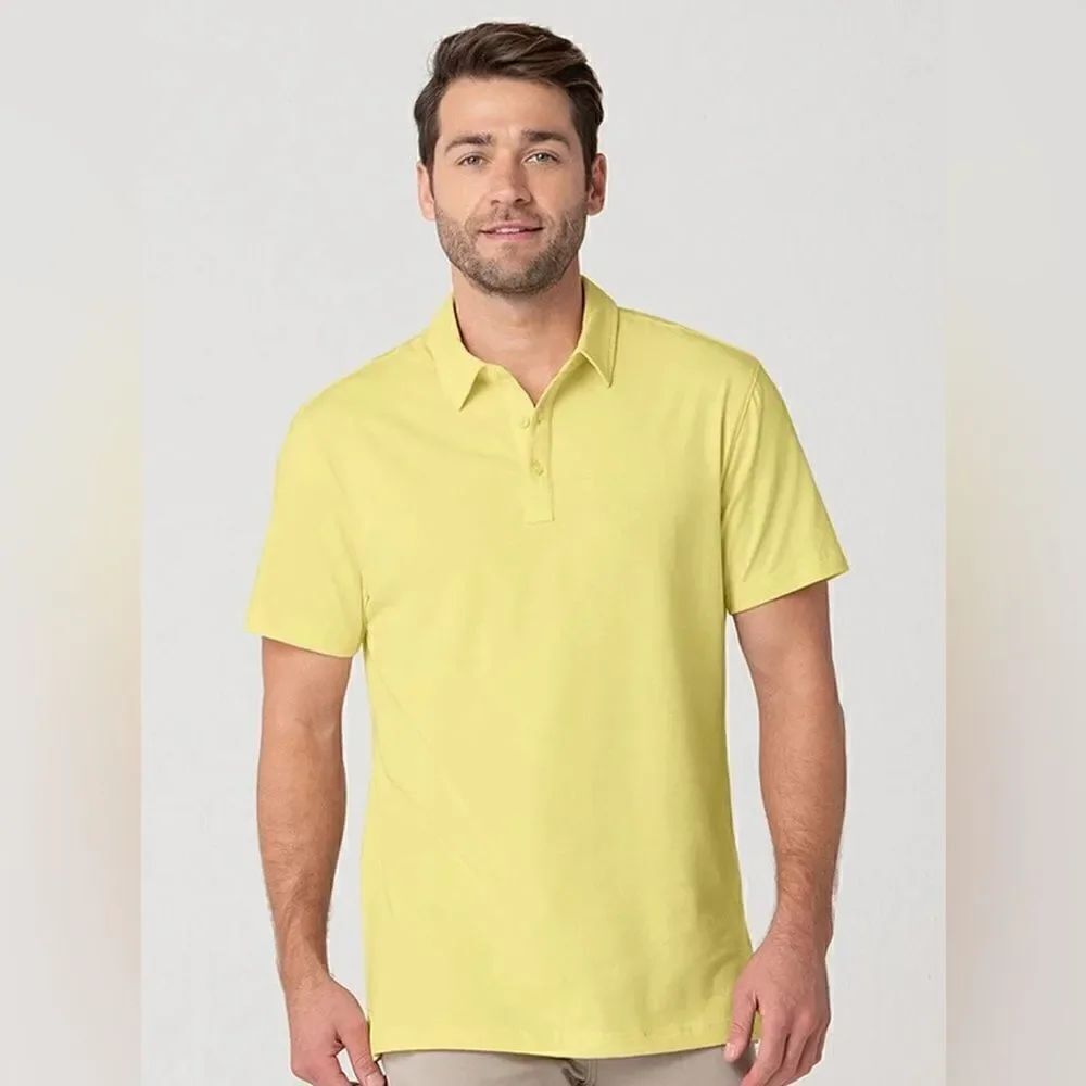 NEW Swet Tailor Mens Yellow All In Polo